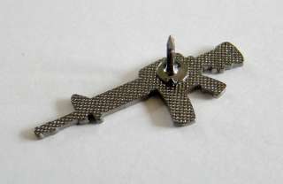 Machine Gun Novelty Push Pin Lapel Pin  