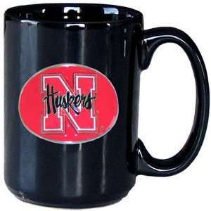    Nebraska Cornhuskers 12oz Black Coffee Mug
