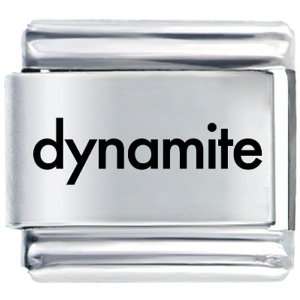 Black Dynamite Text Italian Charms Bracelet Link
