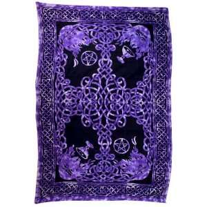    Tapestry Purple and Black Celtic God 72 by 108 