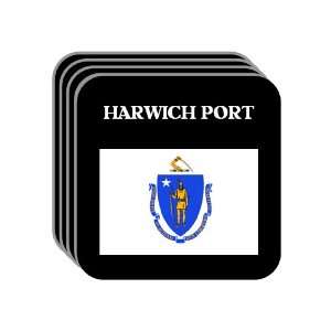  US State Flag   HARWICH PORT, Massachusetts (MA) Set of 4 