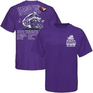   Purple 2010 Football Schedule Tailgate T shirt