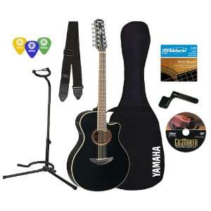  Yamaha APX700II 12 String Black Acoustic Electric Guitar 