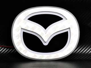 Car Front Badge Logo Light Emblem Mazda 3 09 RED Tint  