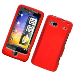 Mobile HTC Event G2 Sense Desire Z Rubber Coated RED Snap On Case 
