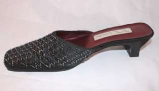NINA NEW YORK evening BEADED shoes BLACK 8 1/2 M $69  
