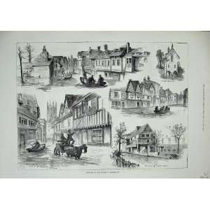   Floods Canterbury 1882 Grey FriarS Mill Blackfriars
