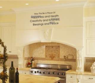 Place Of Happiness Health Kitchen Vinyl Wall Word Art  