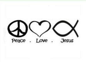 PEACE LOVE JESUS fridge magnet spir018  