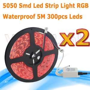  (2 Pieces)* 5m Waterproof 5050 LED Strip Light RGB 300 