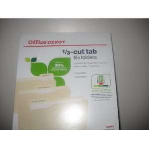  Office Depot 1/3 cut tab File folders 100 count Office 