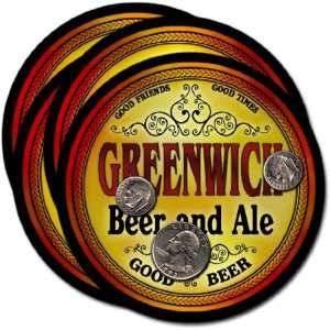  Greenwich, CT Beer & Ale Coasters   4pk 