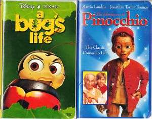 Bugs Life (VHS, 1999)& Adventures of Pinocchio;2 VHS  