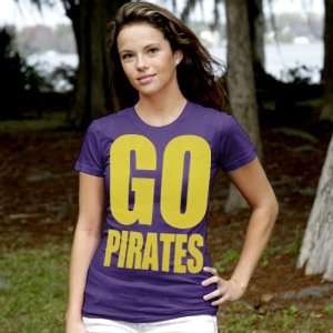  My U East Carolina Pirates Ladies Purple Team Cheer T shirt 