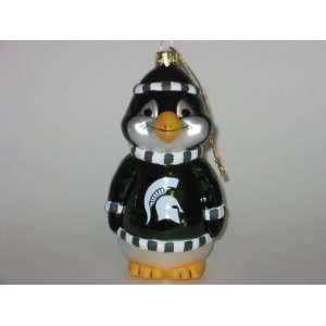  MICHIGAN STATE SPARTANS 5 1/2 tall and 3 wide Blown Glass 