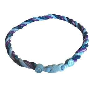   Blue; Navy & Purple 16 Tsunami Necklace with Light Blue Trim and