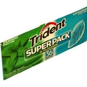 Trident Super Spearmint/Wntrgen (Pack of 8)  Grocery 