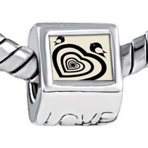   Engraved Love Beads Gift Fits Pandora Charm Bracelet Pugster Jewelry