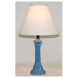  Small Sky Blue Ceramic Column Table Lamp