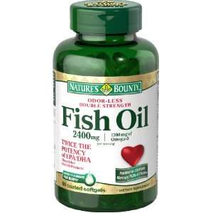  Natures Bounty Fish Oil 2400 Mg Double Strength Odorless 