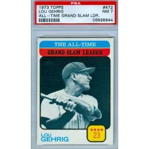  1973 Topps Baseball #472 Lou Gehrig New York Yankees PSA 7 