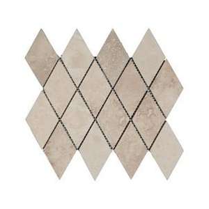  Tesoro Pietra Antica Crema Rhombo 9 x 10 Travertine Mosaic 