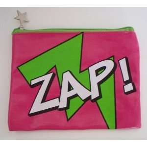    Twos Company   Pop Art Cosmetic Bag   ZAP Pink and Green Beauty