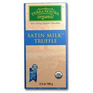 TERRA NOSTRA organic Satin Milk Truffle Bar, 3.5 Ounce Bars (Pack of 