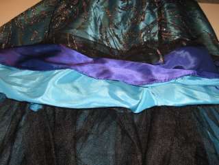 COUTURE Strapless Ombre Evening GOWN sz 14 $199  