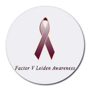  Factor V Leiden Awareness Ribbon Round Mouse Pad Office 