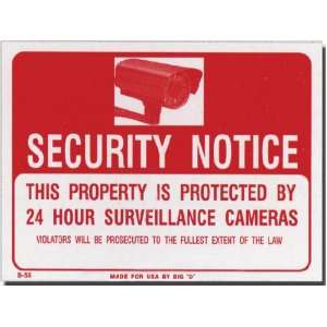  Security Notice 24 hour Surveillance Camera Warning Sign 