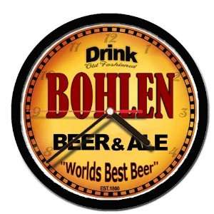  BOHLEN beer and ale cerveza wall clock 