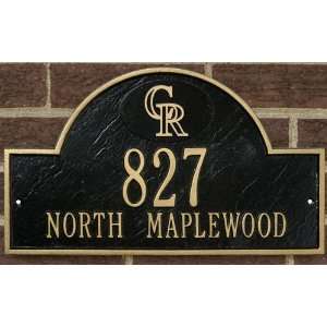  Colorado Rockies Black and Gold Personalized Address 