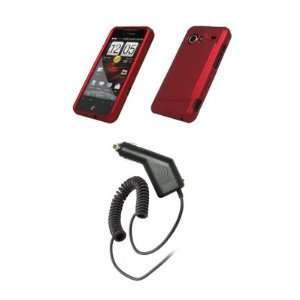  HTC Droid Incredible   Premium Red Rubberized Snap On 