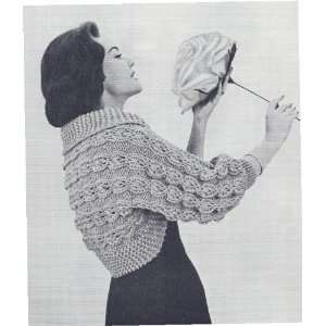  Vintage Knitting PATTERN to make   Knitted Mock Cable Shrug Bolero 