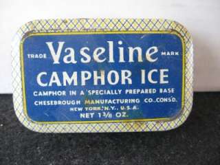 Vintage Vaseline Camphor Ice Tin  