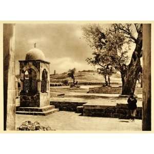  1925 Jerusalem Israel Temple Mount Chapel Photogravure 
