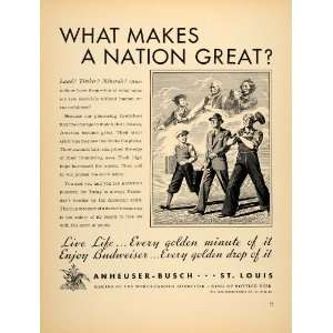   St Louis Budweiser American Beer   Original Print Ad