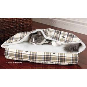  Hide a Way Bed 22 x 14 x 7 high Color Cocoa Plaid Paws 