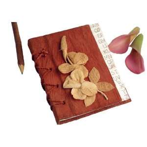 Handmade Red Flower Telephone Book (13cm x 15cm) 