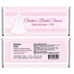   Bridal Dress   Personalized Candy Bar Wrapper Bridal Shower Favors