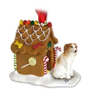  NEW Borzoi Ginger Bread House Christmas Ornament Pet 
