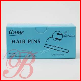 Annie Black Hair Pins 1 3/4 Ball Pointed 1 Pound #3110  