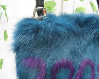 This real fuller and thicker RABBIT fur handbag that is absolutely 
