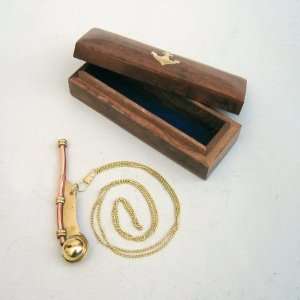   SIMPLEHANDTOOLED HANDCRAFTED BRASS & COPPER BOSUN CALL NECKLACE