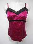 DESIGNER Pink Knit Black Lace Velvet Tr