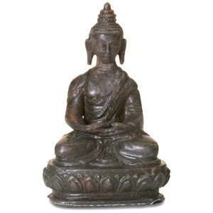  Thai Meditation Buddha Bronze Statue, Miniature   W 6739 