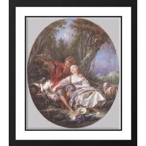  Boucher, Francois 28x32 Framed and Double Matted Shepherd 