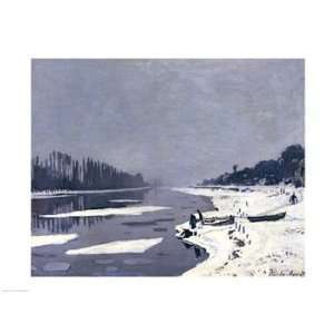 Ice on the Seine at Bougival, c.1864 69   Poster by Claude Monet 