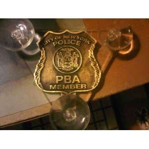  NYPD police PBA badge Gold